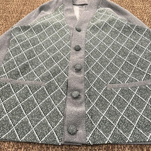 70s Diamond Checkered Cardigan - Picture 6 of 14